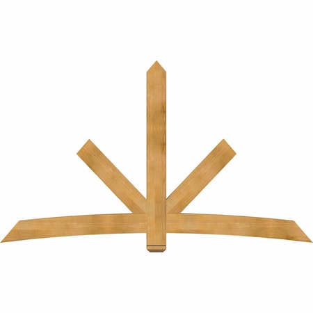 Ekena Millwork Alberta Rough Sawn Timber Gable Bracket, Western Red Cedar, 96"W x 56"H x 4"D x 6"F, 14/12 Pitch GBW096X56X0406ALB00RWR